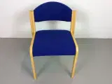 Duba konferencestol i bøg, med bl�å sæde og ryg - 2