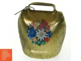 Retro messing sparebøsse med blomster (str. 10 cm) - 2