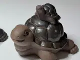 Havefigur keramik skildpadde 
