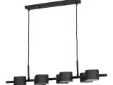 Milano Pendel - Lampe i sort med stofledning på 200 cm  Pære: 8 x GU9/2,5W LED  IP20