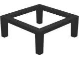 Zederkof KONCEPT Sofaunderstel 60cm - Sort