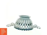 Dekoreret keramik skål med åben mønsterkant (str. 27 x 13 cm) - 4