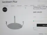 PH 4/3 hvid loftpendel - dækplade købes