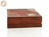 Ornamenteret Træ æske med 2 rum (str. 16 x 12 x 4 cm) - 4