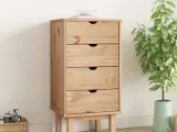 Kommode 46x39,5x90 cm massivt fyrretræ