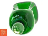 Klukflaske i grønt glas fra Holmegaard (Højde 20 cm. Diameter 7 cm.) - 2