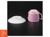 Dekoreret porcelænskop med underkop (str. H 6 cm) - 2