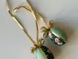 Mini påskeæg, grøn m guld, 2 stk samlet - 2