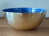 Louise Roe Enamel skål, messing/blå. - 4