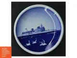 Blå dekorative vægplatter fra Royal Copenhagen (str. Ø 8 cm. 6 styk) - 4