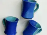 Keramikkrus, blå/turkis glasur, pr stk - 3