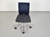 Häg h04 kontorstol med sort/blå polster og gråt stel - 5