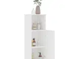 Badeværelsesskab 30x30x95 cm konstrueret træ hvid