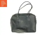 Sort skuldertaske i krokodillepræget læderlook (str. 43 x 33 x 11 cm) - 2