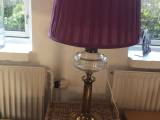 Gl. petrolium lampe med elektrisk lys