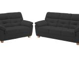 Hjort Knudsen Dalby 2+3 pers sofasæt Mørkegrå stof