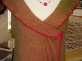 Stribet vest 100% Uld