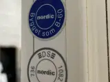 Nordicdoor brand- lyddør bd60 db25, 950x160x2625mm, højrehængt, hvid - 4