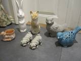 7 stk. havefigurer