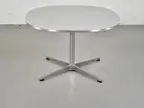 Fritz hansen cafébord i lysegrå med metal kant, lav