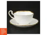 Porcelænskop og underkop sæt med guldkant - 3