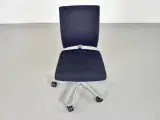 Häg h04 kontorstol med sort/blå polster og alugråt stel - 5