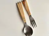Marmeladeske og gaffel, ben og stål, sæt - 2