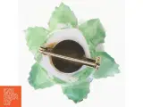 Broche med blomstermotiv (str. 4 cm) - 2