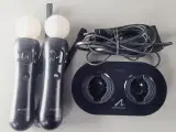 🎮 PlayStation Move Controllere (2 stk.) + Oplader - 5