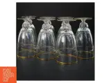 Sæt med ølglas og guldkant fra Lyngby glas (str. 14x8 cm) - 3