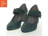 Suede Mary Jane pumps med glimmerhæl fra Roccamore (str. 39 ) - 2