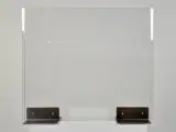 Gennemsigtig bordskærm med to fødder - 3