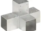 Stolpebeslag X-form 91x91 mm galvaniseret metal