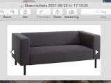 Grå 2 personers sofa