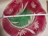2 stk glas fade med blomster på