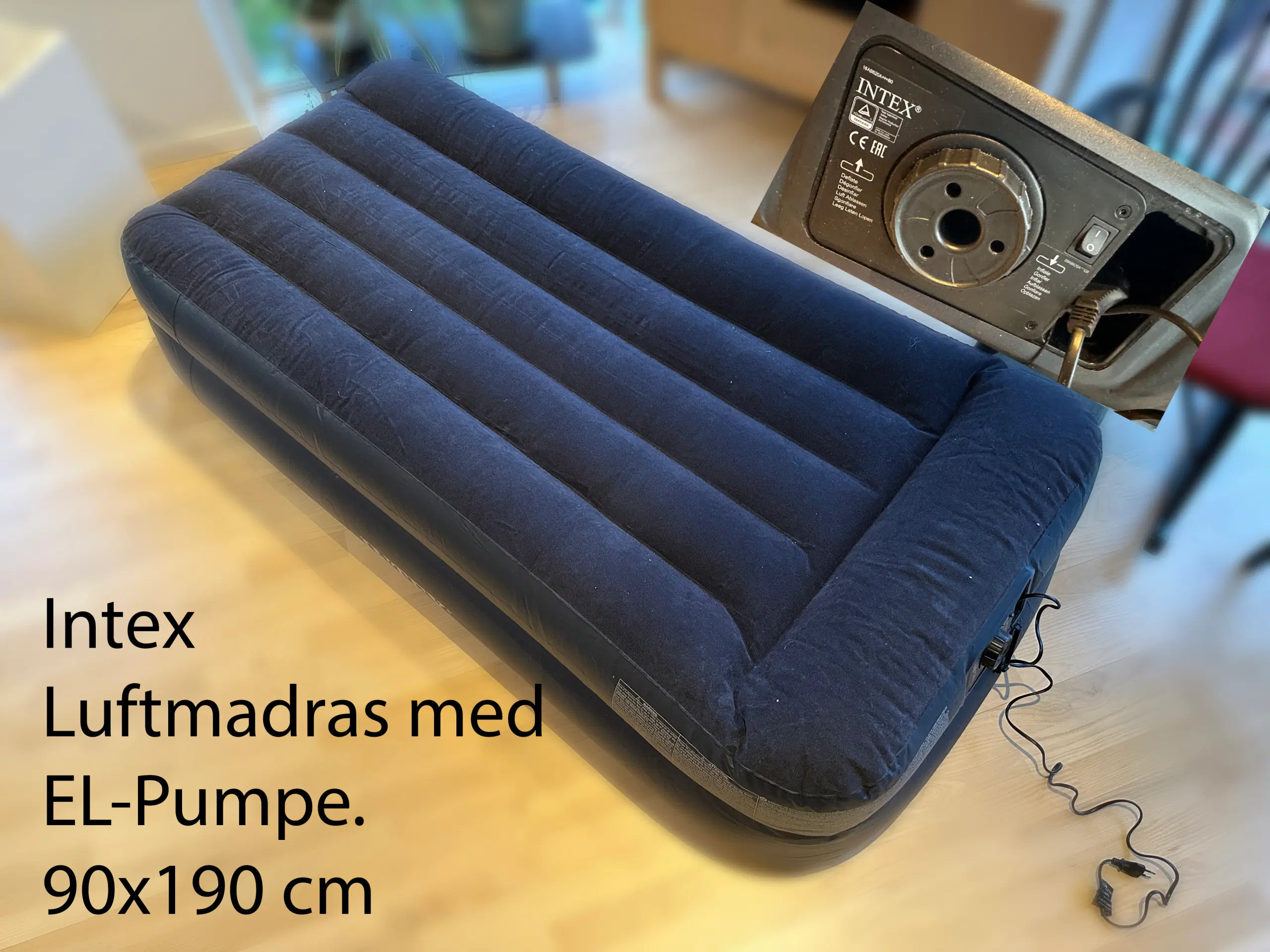 INTEX LUFTMADRESSE MED ELEKTRISK MOTORPUMPE