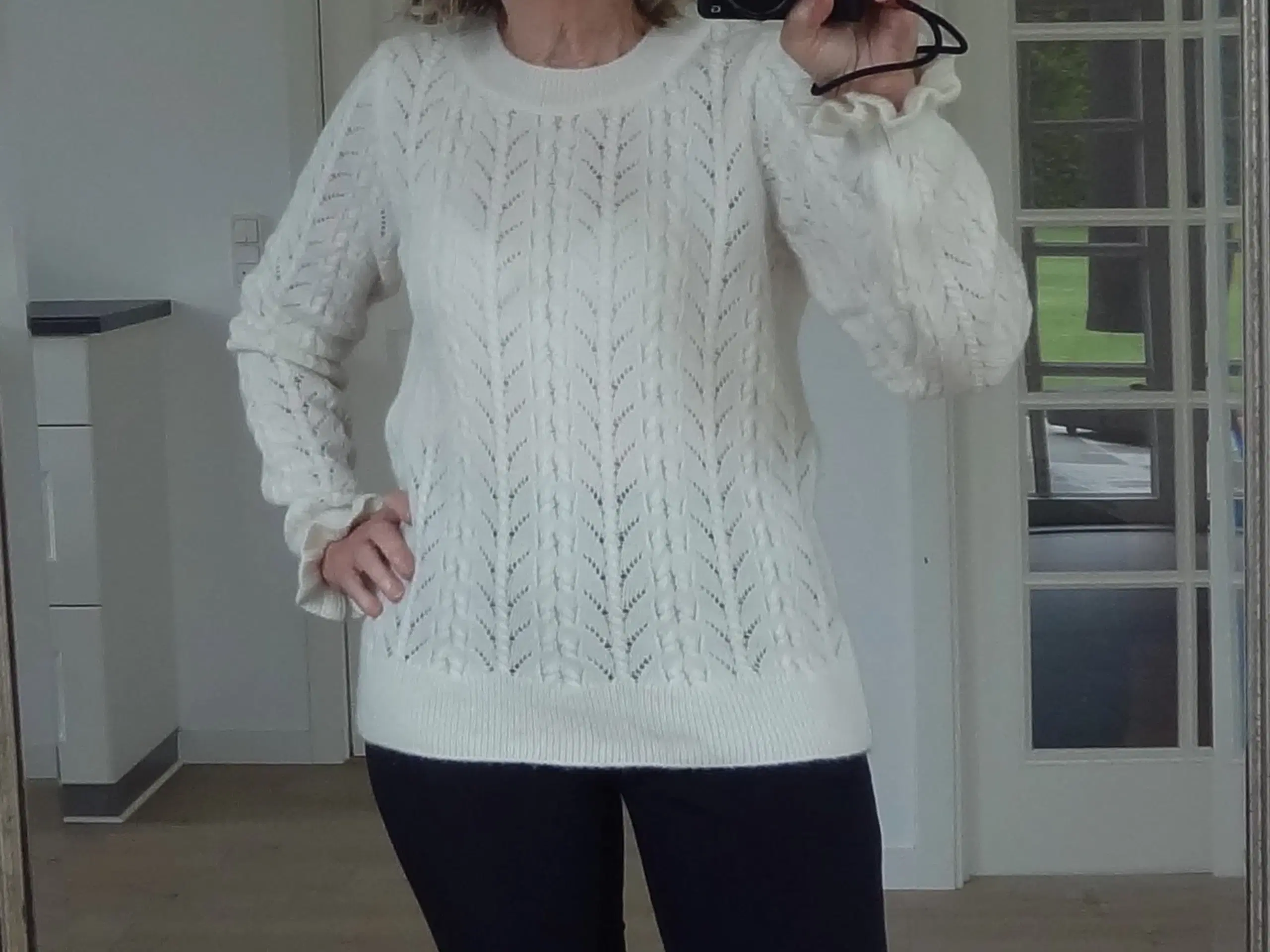 Bluse, Vero Moda Sweater, str. 36, Hvid,