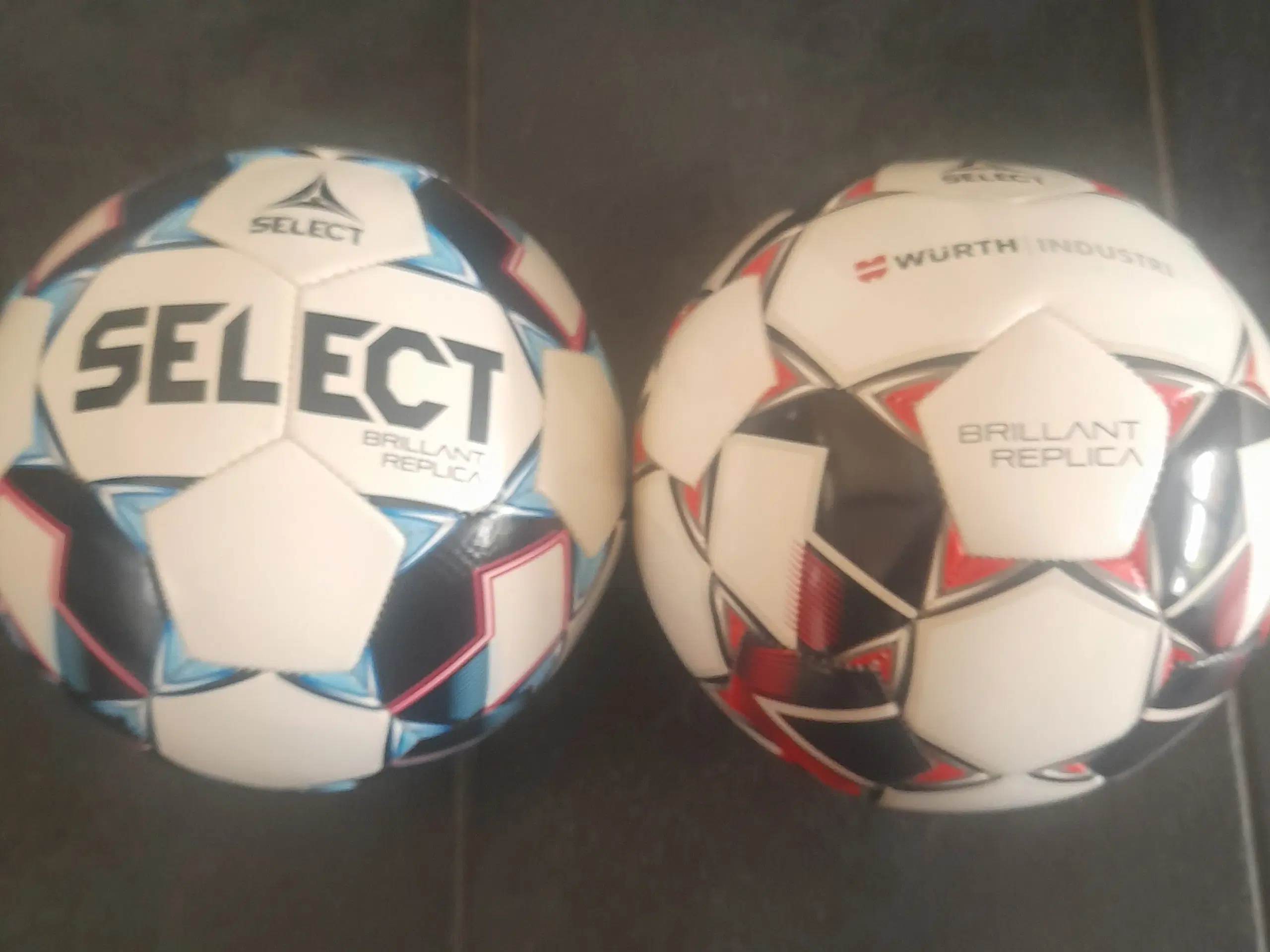 2 stk. Nye Select Brillant Replica fodbolde