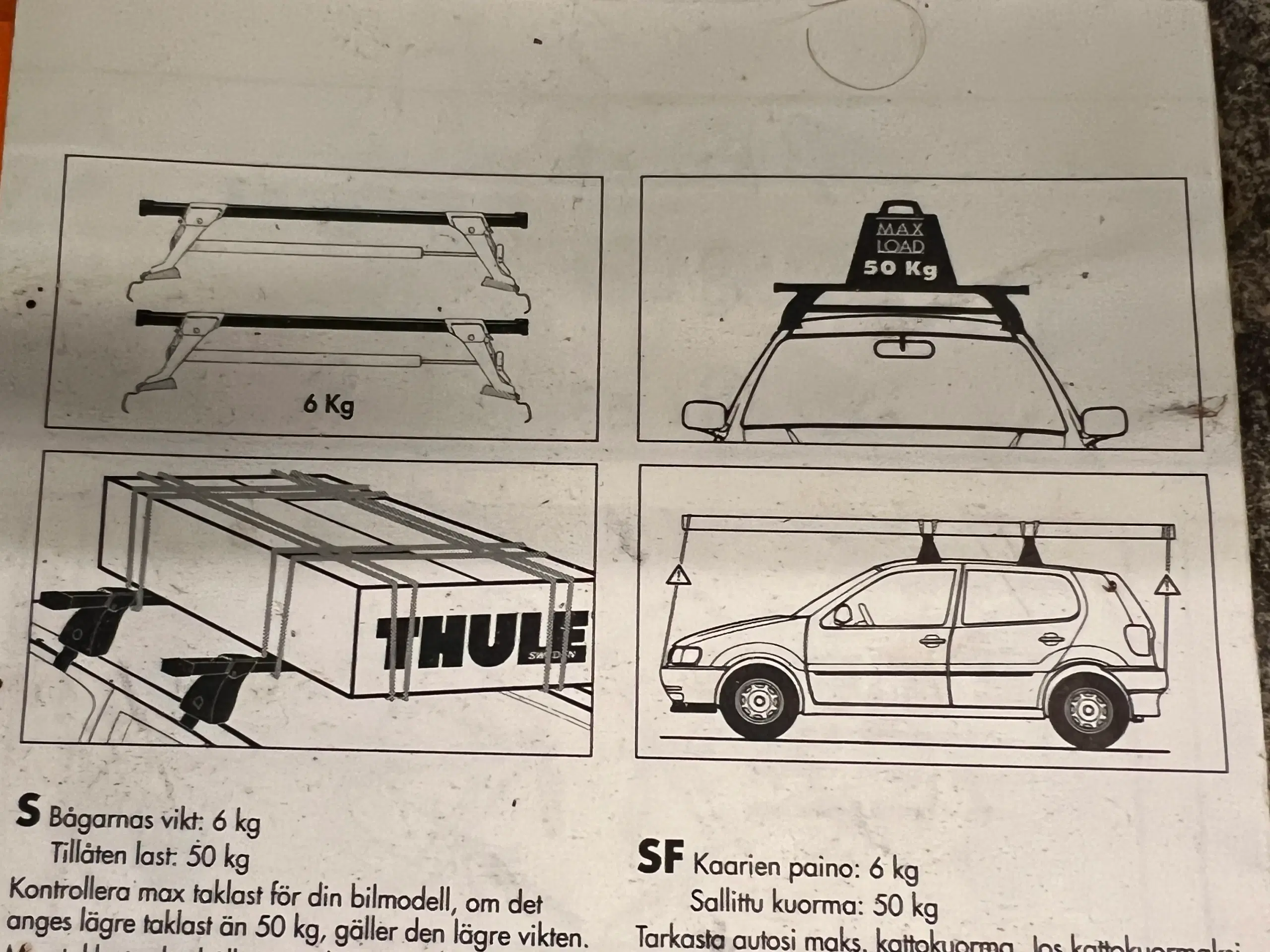 Polo 6n Thule tagbøjler