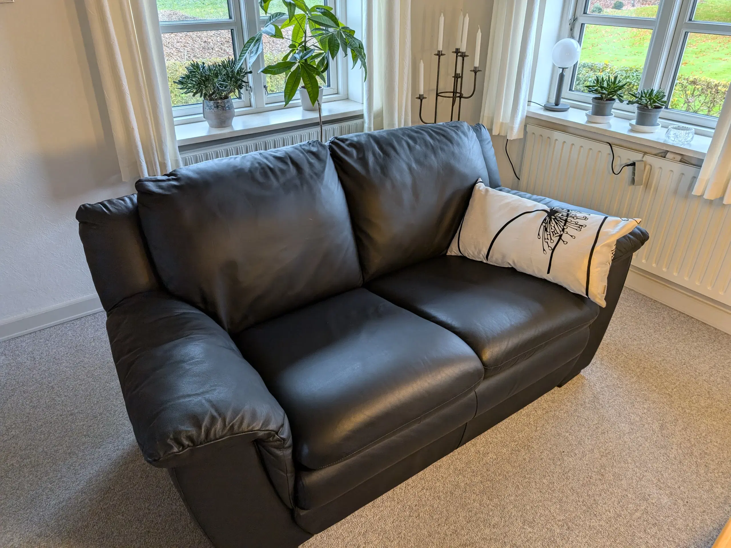 Sofa i læder (2+3 pers)