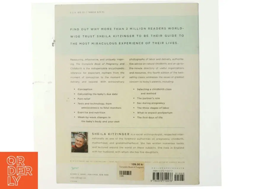 The Complete Book of Pregnancy  Childbirth af Sheila Kitzinger (Bog)
