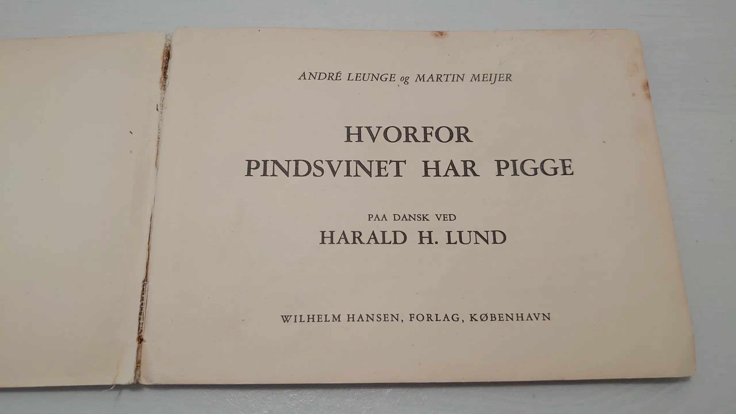 Harald H Lund: Hvorfor Pindsvinet har Pigge1947