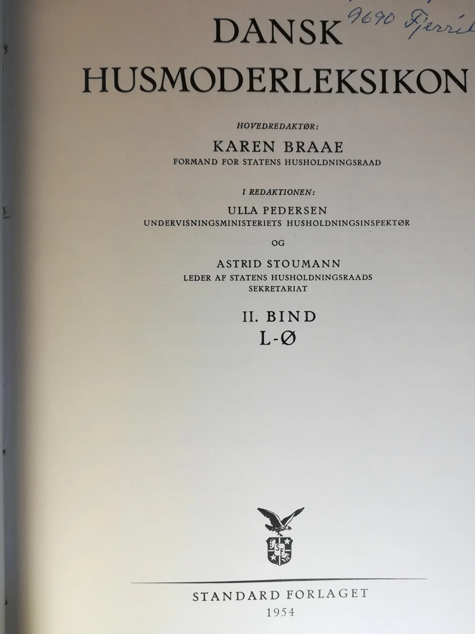 DANSK HUSMODERLEKSIKON (fra 1952/54)