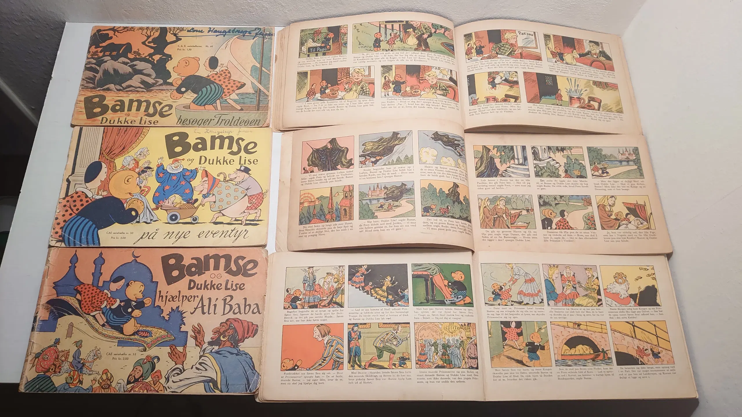 6 stk Bamse og Dukkelise fra 1943-58