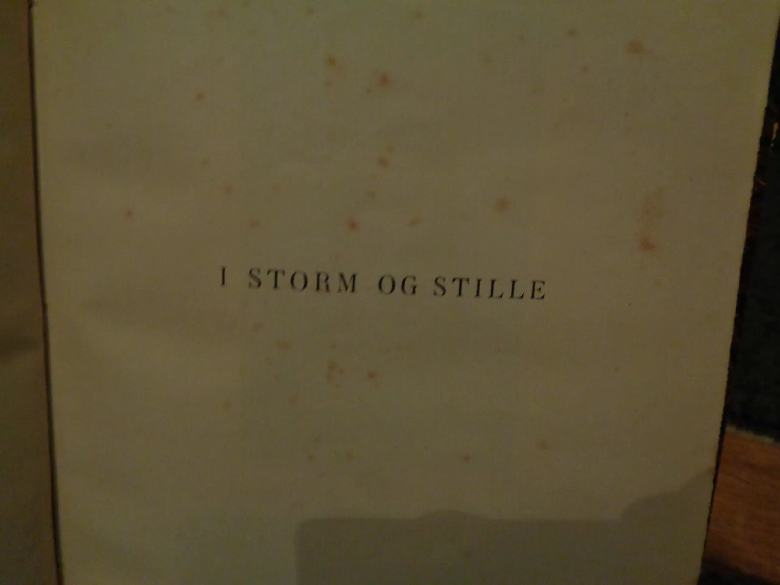 I storm og stille