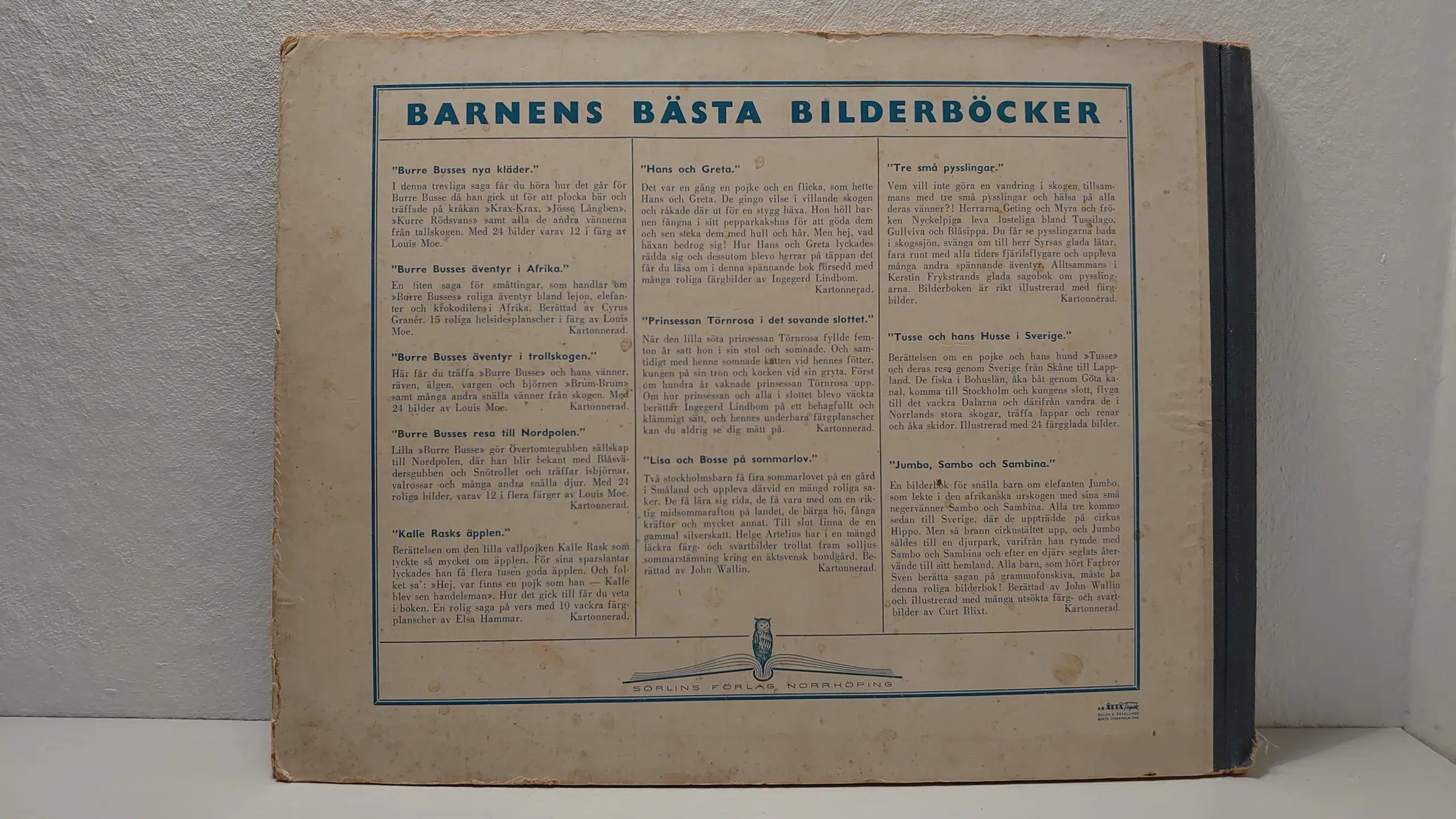 Louis Moe:Burre-Busses Äventyr i Afrika Sv 1942