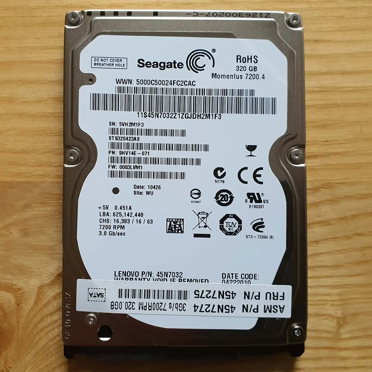 Seagate Momentus  72004 - ST9320423AS - 320GB