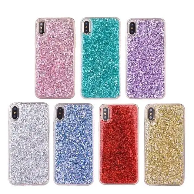 Rød glimmer cover iPhone 10 X el XS