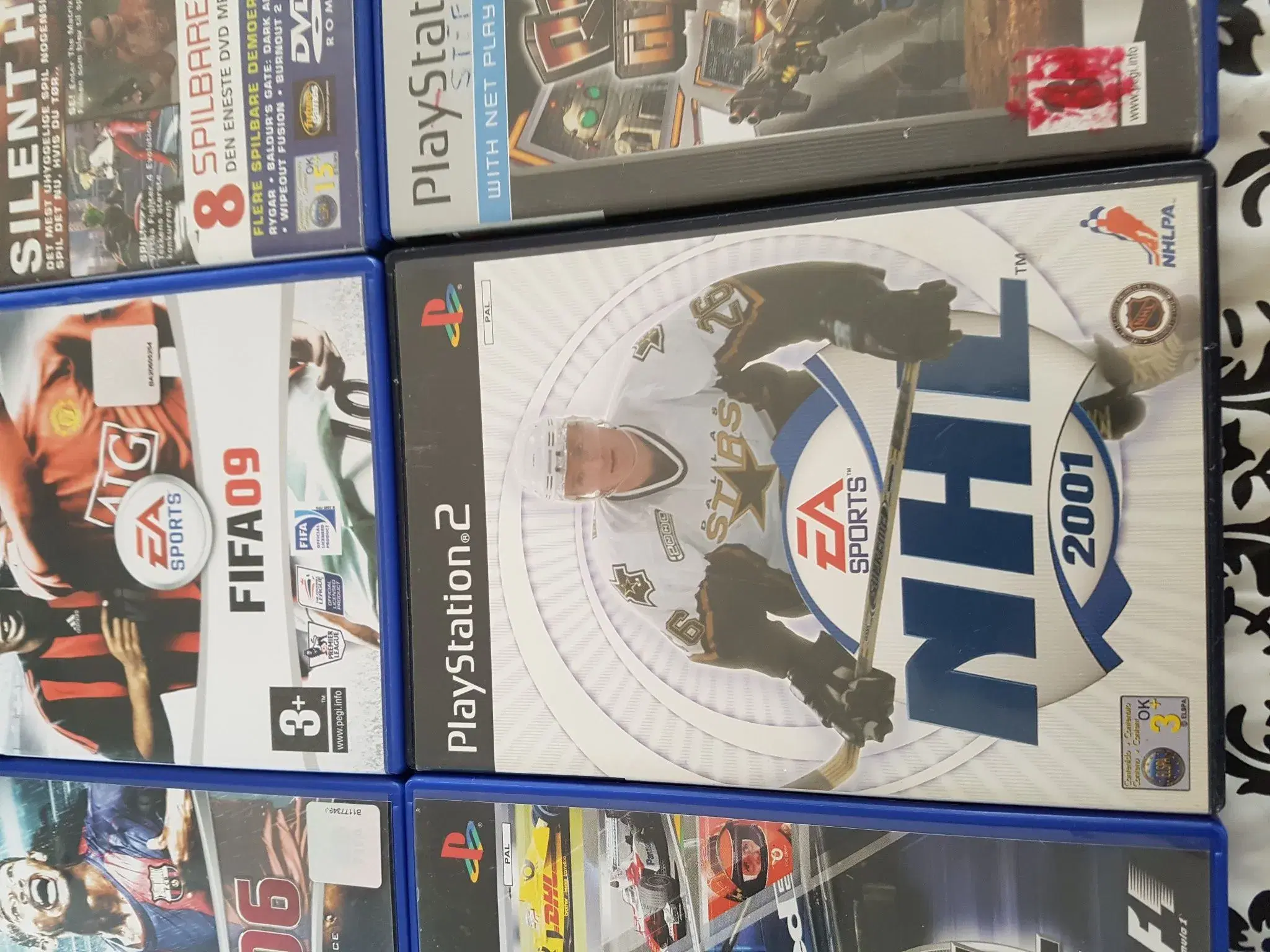 6 seje ps2 spil fra 25-50kr pr stk