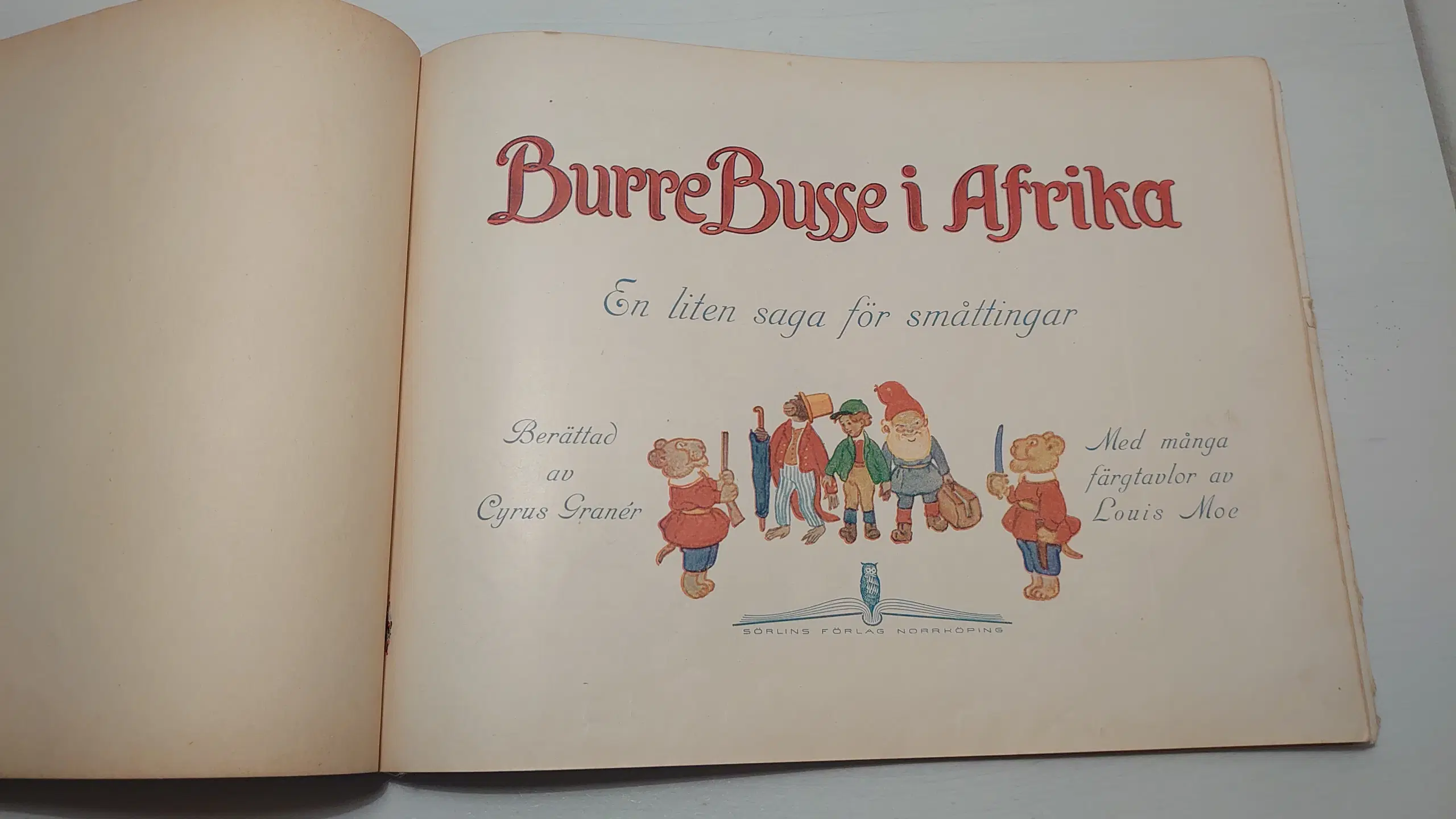 Louis Moe:Burre-Busses Äventyr i Afrika Sv 1942